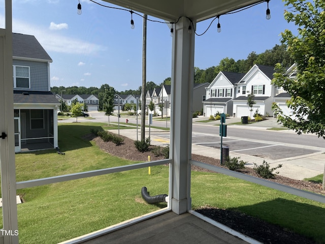 2002 Strickland Oak Way, Durham, NC 27703 - view of grassy yard featuring a residential view