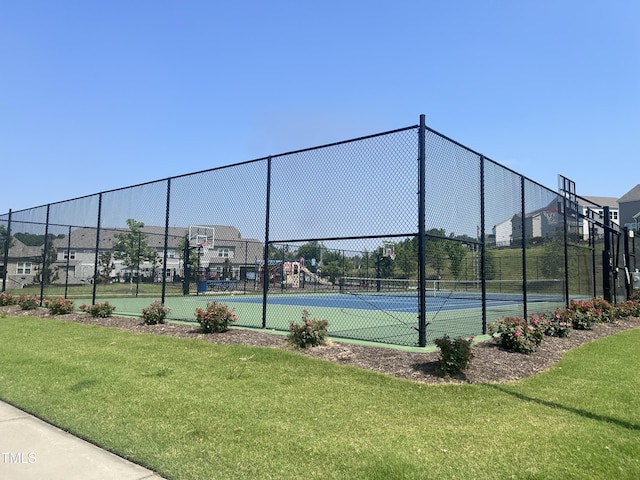 2002 Strickland Oak Way, Durham, NC 27703 - view of tennis court with community basketball court