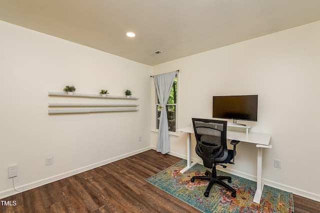 3616 Culater Ct, Raleigh, NC 27616 - office area with wood finished floors and recessed lighting
