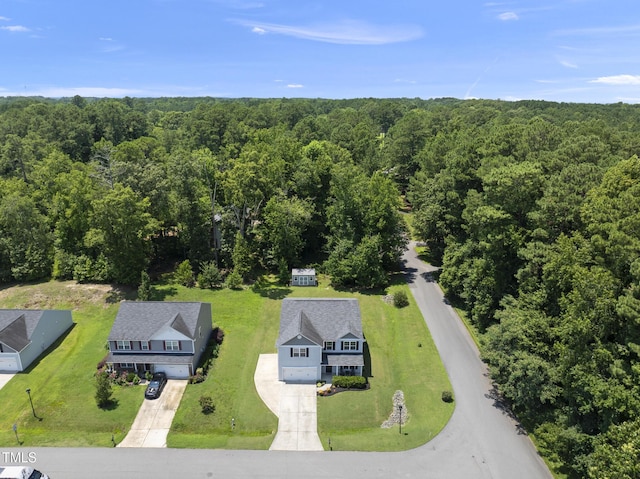 702 Pitch Pine Dr, Creedmoor, NC 27522 - view from above of property with a heavily wooded area