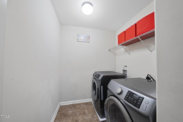 702 Pitch Pine Dr, Creedmoor, NC 27522 - laundry room featuring washing machine and clothes dryer and baseboards