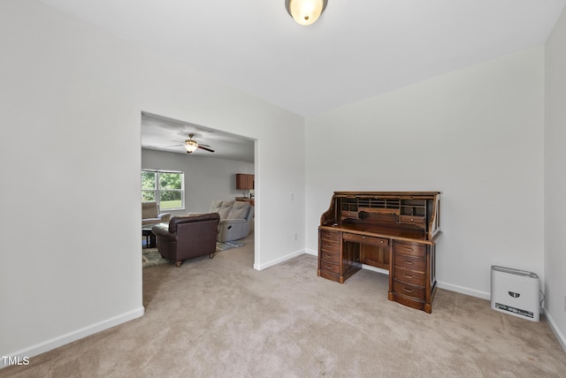 702 Pitch Pine Dr, Creedmoor, NC 27522 - living area with a ceiling fan and light colored carpet