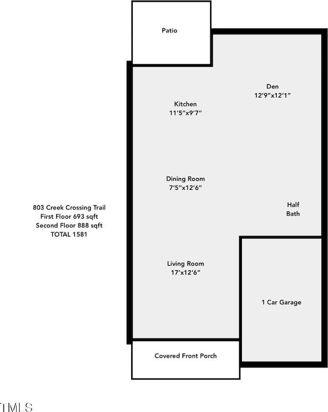 803 Creek Crossing Trl, Whitsett, NC 27377 - view of home floor plan