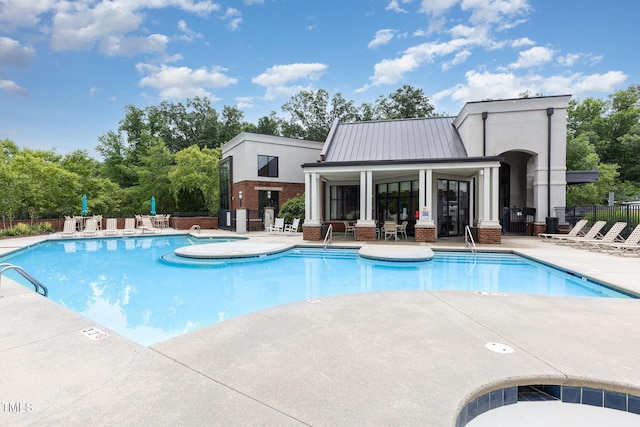 7250 NC-751 Hwy, Durham, NC 27707 - community pool featuring a patio