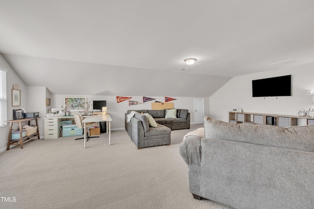 2626 Nassau Trce, Fuquay Varina, NC 27526 - carpeted living room with lofted ceiling and an office area