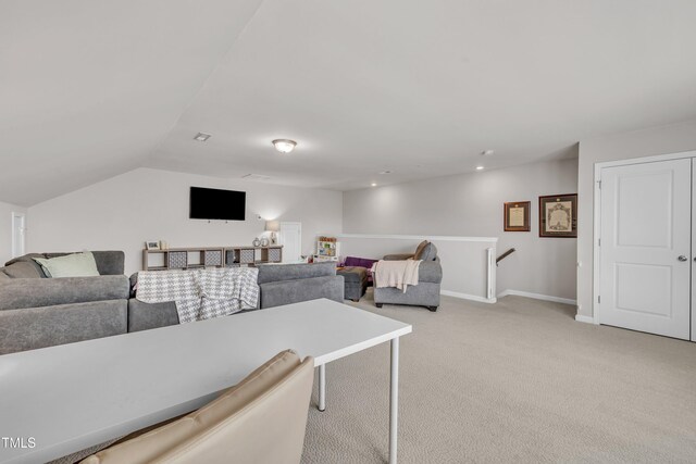 2626 Nassau Trce, Fuquay Varina, NC 27526 - living area with light carpet and lofted ceiling