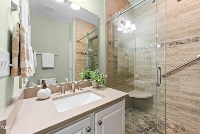 100 Tobacco Leaf Ln, Apex, NC 27502 - bathroom with vanity and a shower stall