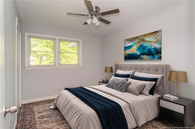 2110 Lombardy Dr, Fayetteville, NC 28304 - bedroom with baseboards and a ceiling fan