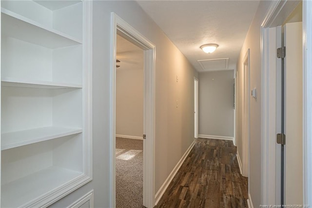 2110 Lombardy Dr, Fayetteville, NC 28304 - hall with attic access and dark wood finished floors