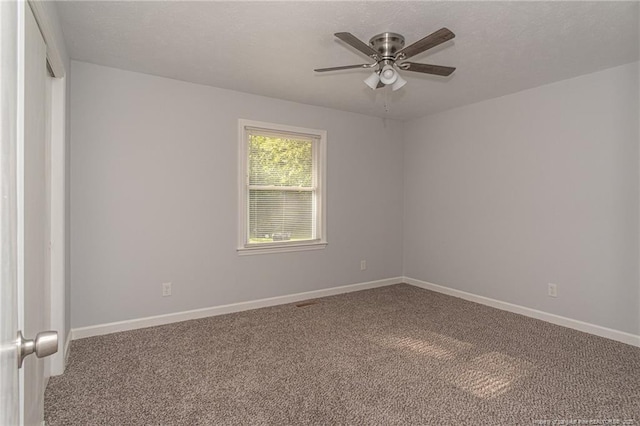 2110 Lombardy Dr, Fayetteville, NC 28304 - spare room featuring ceiling fan, carpet floors, and a textured ceiling