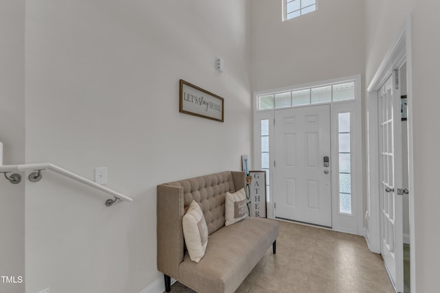 525 Willow Breeze Ct, Zebulon, NC 27597 - entryway featuring a high ceiling and baseboards