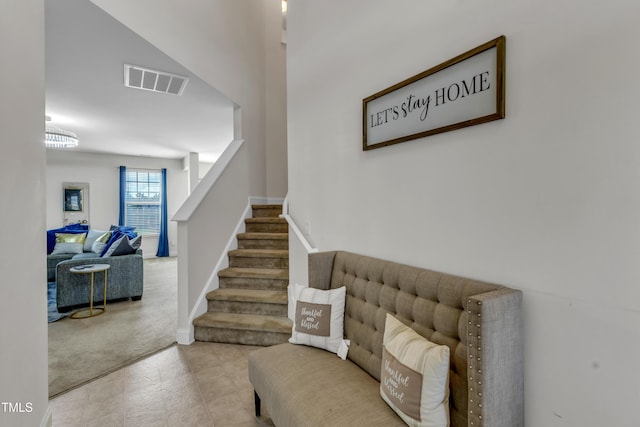 525 Willow Breeze Ct, Zebulon, NC 27597 - stairway with carpet flooring and baseboards
