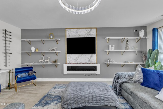 525 Willow Breeze Ct, Zebulon, NC 27597 - carpeted living room featuring baseboards