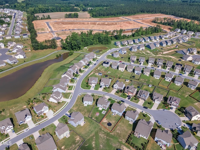 525 Willow Breeze Ct, Zebulon, NC 27597 - view of property location with a large body of water and nearby suburban area