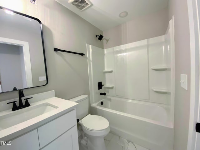 608 E Umstead St, Durham, NC 27701 - full bathroom featuring marble finish floors, vanity, and tub / shower combination