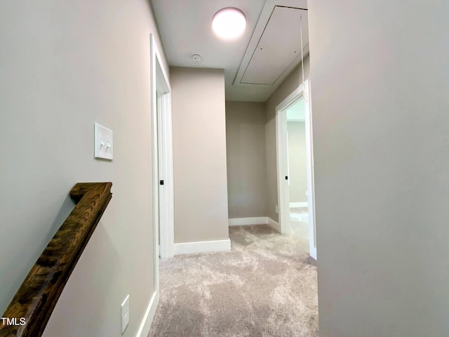 608 E Umstead St, Durham, NC 27701 - hallway with attic access and carpet