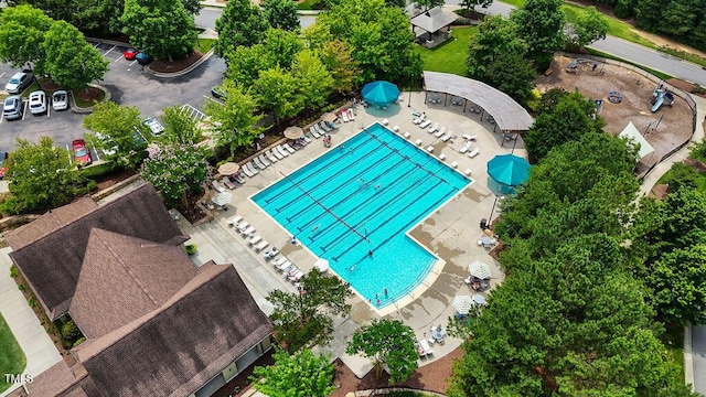 1962 Briar Chapel Pkwy, Chapel Hill, NC 27516 - bird's eye view of a pool area