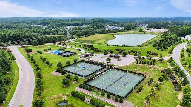 1962 Briar Chapel Pkwy, Chapel Hill, NC 27516 - drone / aerial view of a heavily wooded area and a large body of water