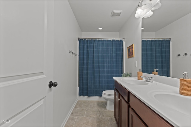 9302 Nellman Ln, Raleigh, NC 27617 - full bathroom featuring double vanity and curtained shower