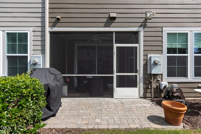 9302 Nellman Ln, Raleigh, NC 27617 - entrance to property featuring a patio area