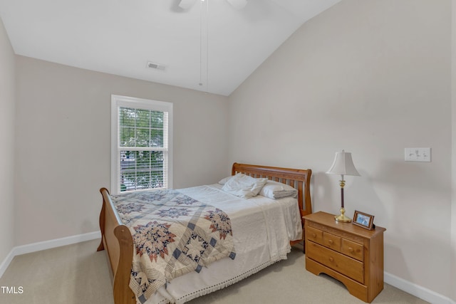 12227 Orchardgrass Ln, Raleigh, NC 27614 - carpeted bedroom featuring lofted ceiling and a ceiling fan