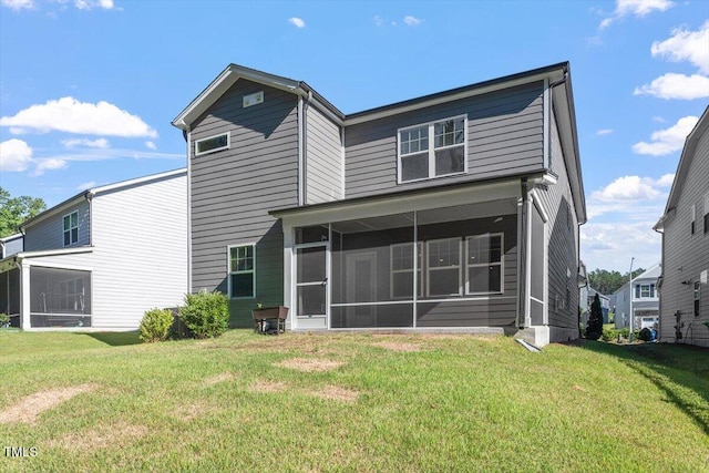 4940 Enlightenment Rd, Raleigh, NC 27616 - back of house with a sunroom and a yard