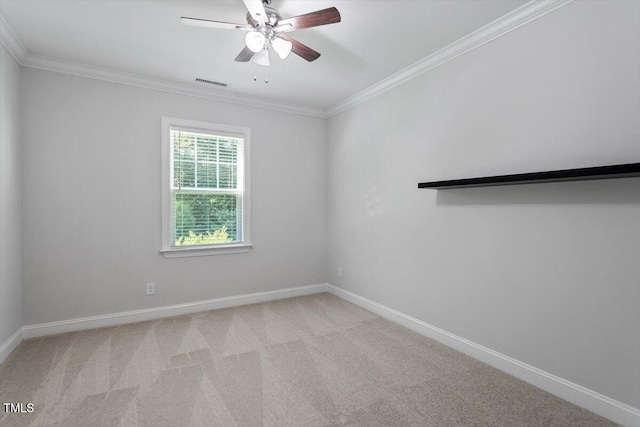 4940 Enlightenment Rd, Raleigh, NC 27616 - carpeted spare room with crown molding and ceiling fan