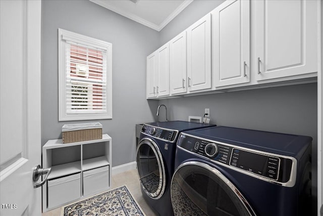 1330 Rodessa, Raleigh, NC 27607 - laundry area with independent washer and dryer, cabinet space, and ornamental molding