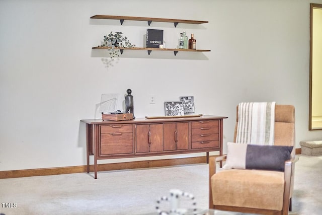 2334 Dawn Trl, Durham, NC 27712 - sitting room with carpet floors and baseboards