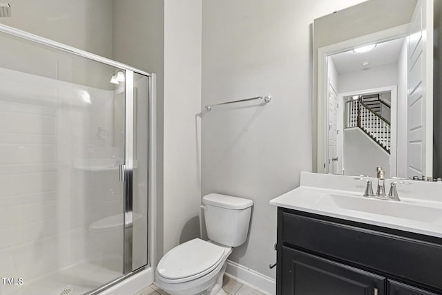 1625 Banks View Dr, Raleigh, NC 27603 - full bathroom with a stall shower, vanity, and tile patterned floors