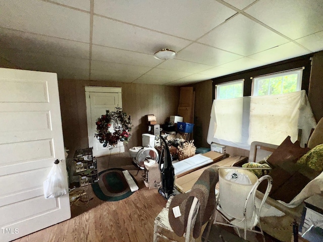 410 High St, Norlina, NC 27563 - living room with a paneled ceiling and wood finished floors