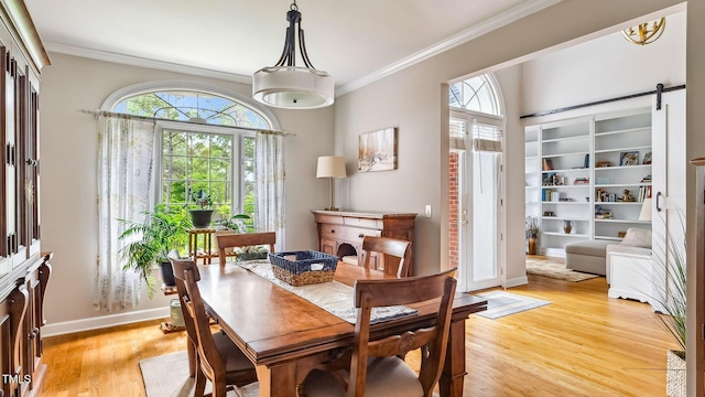 5 Wake Forest Ct, Southern Pines, NC 28387 - dining room featuring plenty of natural light, light wood finished floors, and ornamental molding