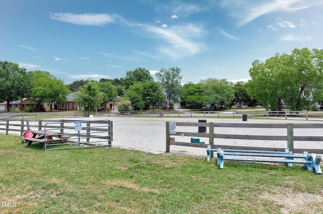 5013 Wheatridge Dr, Fuquay Varina, NC 27526 - view of yard with an enclosed riding area