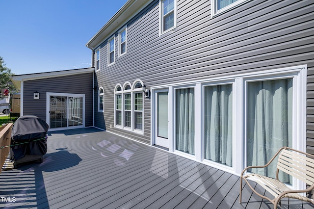 5013 Wheatridge Dr, Fuquay Varina, NC 27526 - wooden deck featuring area for grilling