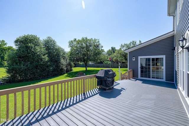 5013 Wheatridge Dr, Fuquay Varina, NC 27526 - wooden terrace with a grill