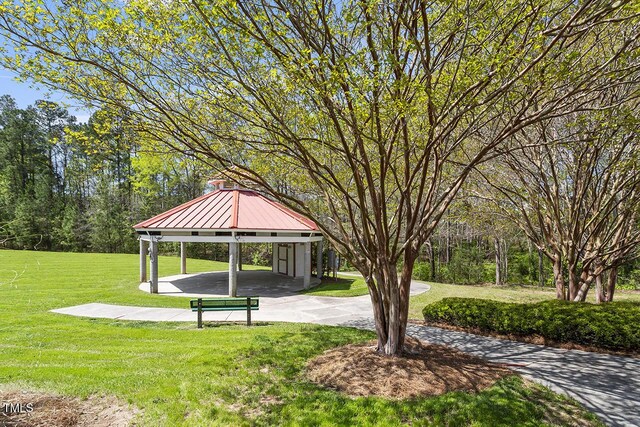 500 Weaver Mine Trl, Chapel Hill, NC 27517 - view of community with a gazebo and a lawn
