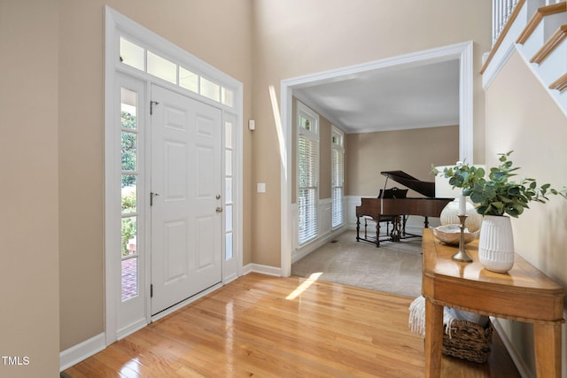 315 Birdwood Ct, Cary, NC 27519 - entrance foyer featuring light wood finished floors and baseboards