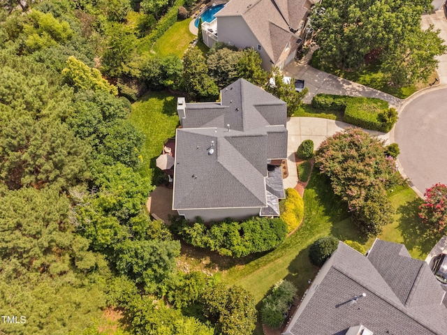 315 Birdwood Ct, Cary, NC 27519 - aerial view of property and surrounding area with a pool area