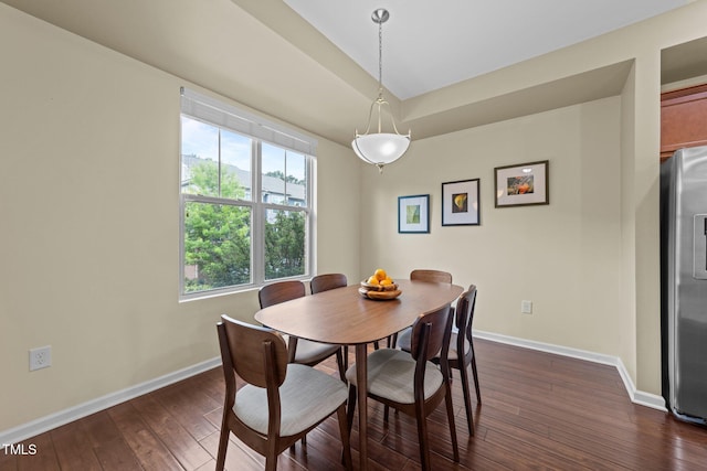 4124 Sykes St, Cary, NC 27519 - dining space with baseboards and dark wood finished floors