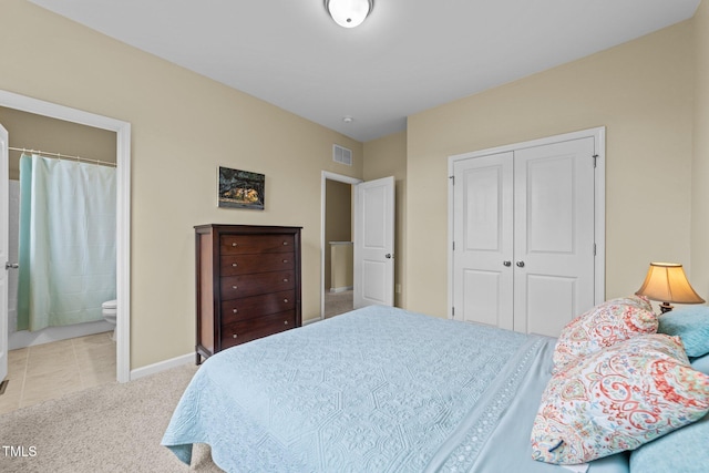 4124 Sykes St, Cary, NC 27519 - carpeted bedroom with a closet and ensuite bath