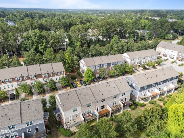 4124 Sykes St, Cary, NC 27519 - aerial view of residential area with a heavily wooded area
