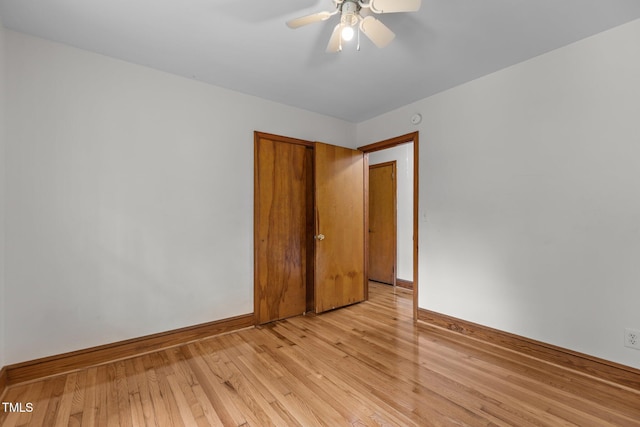 2291 Gentry Ridge Rd, Roxboro, NC 27574 - empty room featuring light wood-style floors and a ceiling fan
