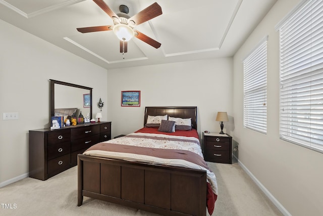 7235 Terregles Dr, Raleigh, NC 27617 - bedroom featuring light colored carpet and a ceiling fan