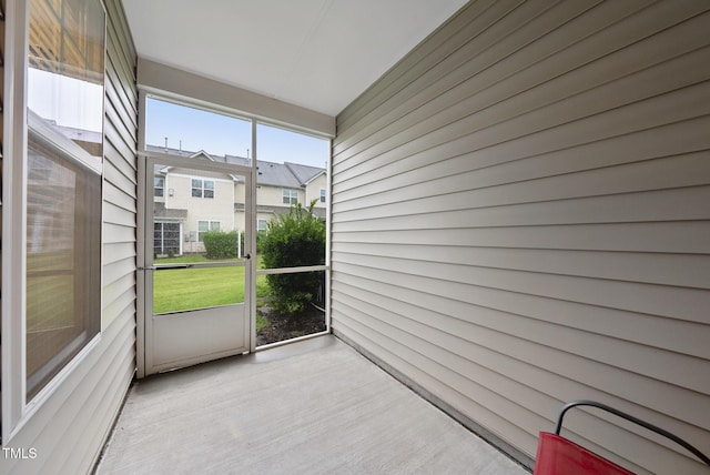 7235 Terregles Dr, Raleigh, NC 27617 - unfurnished sunroom with a residential view