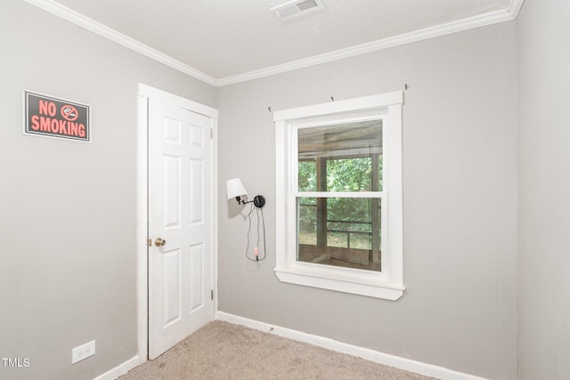 1401 Robinhood Rd, Durham, NC 27701 - empty room featuring light colored carpet and ornamental molding