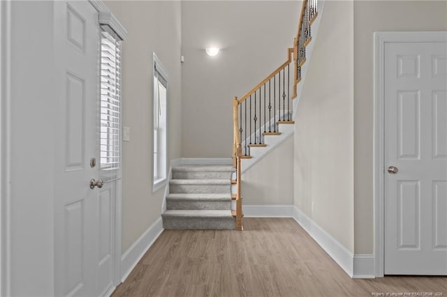 507 Coxwold Pl, Fayetteville, NC 28311 - foyer entrance with wood finished floors and stairway