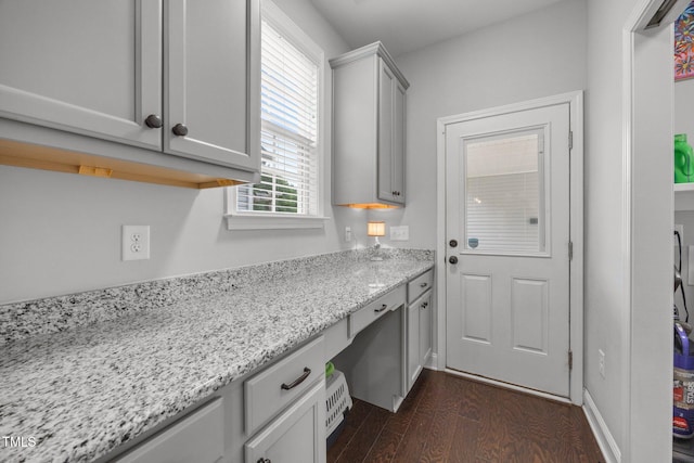 416 Fred Tew Rd, Dunn, NC 28334 - doorway to outside featuring dark wood-type flooring
