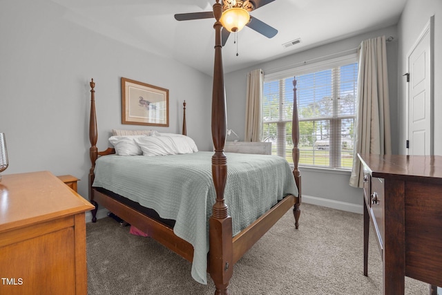 416 Fred Tew Rd, Dunn, NC 28334 - bedroom featuring light colored carpet and a ceiling fan