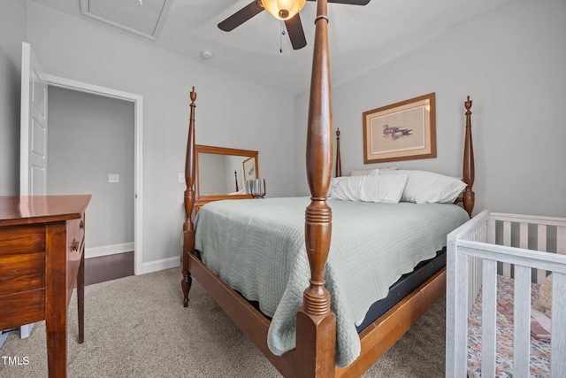 416 Fred Tew Rd, Dunn, NC 28334 - bedroom with carpet floors and a ceiling fan