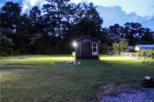 411 Rainey Dr, Spring Lake, NC 28390 - view of yard featuring an outbuilding